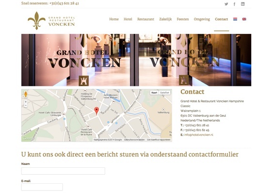 hotel voncken website contact