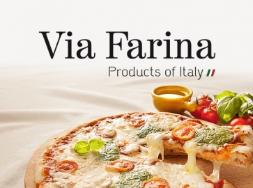 via farina pizza branding logo